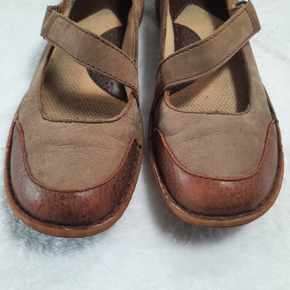 BOC Brown Leather Mary Jane Shoes Size 8 - Picture 3 of 14